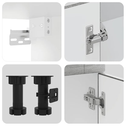 Set Mobili da Cucina 4 pz Porto Grigio Sonoma in Truciolato - homemem39