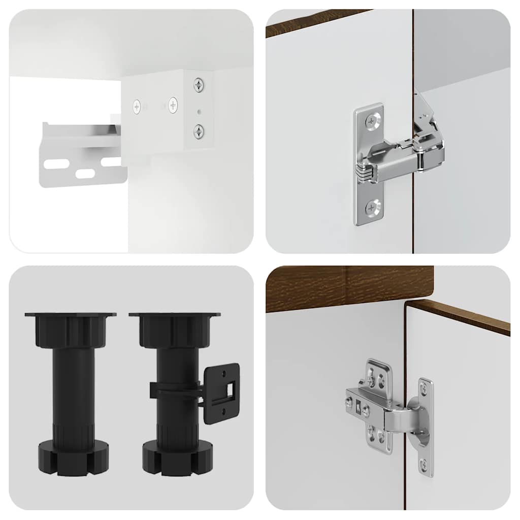 Set Mobili da Cucina 4 pz Porto Rovere Marrone in Truciolato | homemem39