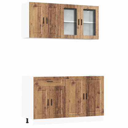 Set Mobili da Cucina 4 pz Porto Legno Vecchio in Truciolato - homemem39