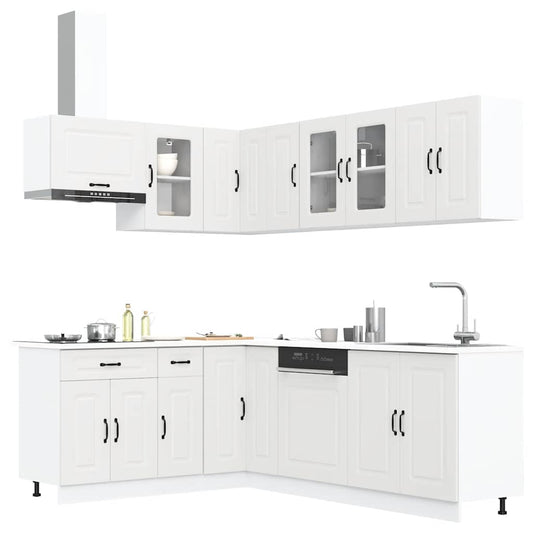 Set Mobili da Cucina 11 pz Kalmar Bianchi Legno Multistrato - homemem39
