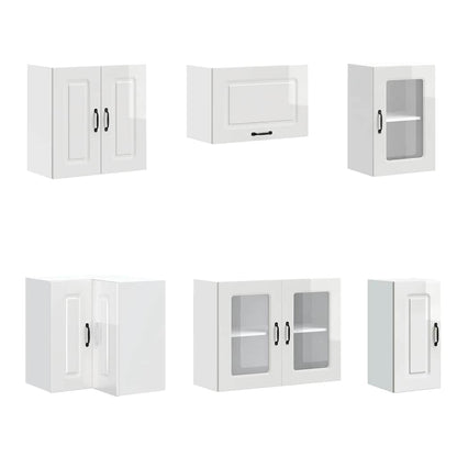 Set Mobili da Cucina 11 pz Kalmar Bianchi Lucido in Truciolato - homemem39