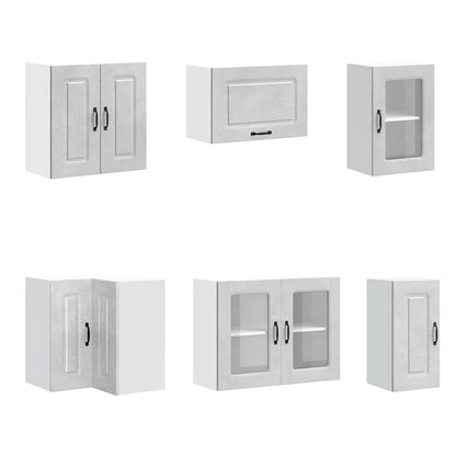 Set Mobili da Cucina 11 pz Kalmar Grigio Cemento in Truciolato - homemem39