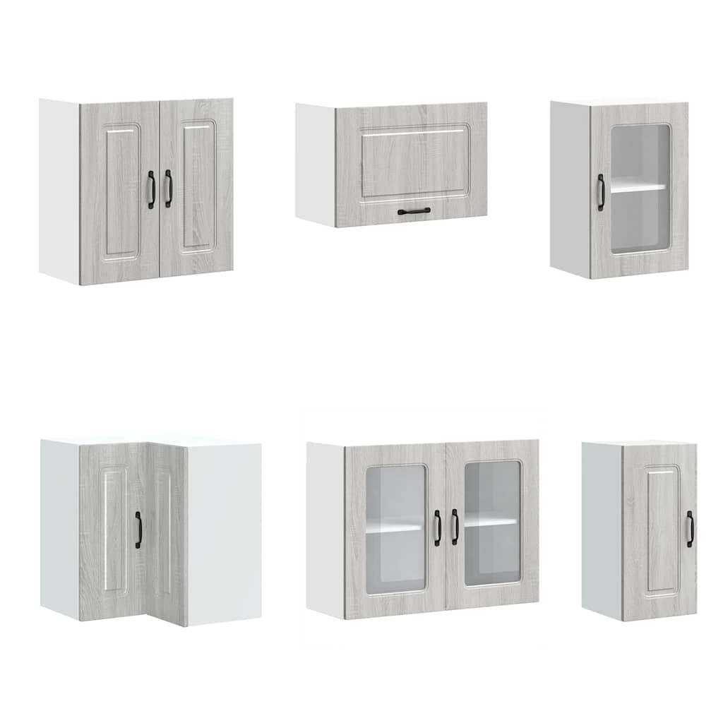 Set Mobili da Cucina 11 pz Kalmar Grigio Sonoma in Truciolato - homemem39