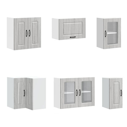 Set Mobili da Cucina 11 pz Kalmar Grigio Sonoma in Truciolato - homemem39