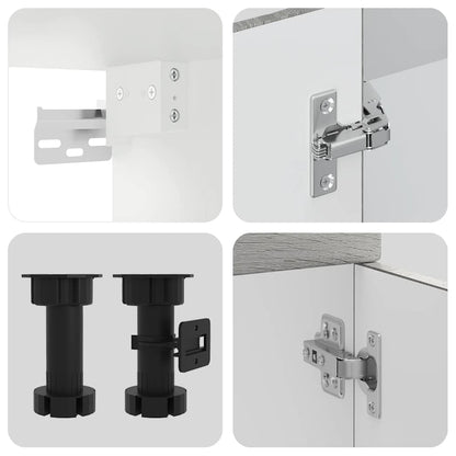 Set Mobili da Cucina 11 pz Kalmar Grigio Sonoma in Truciolato - homemem39