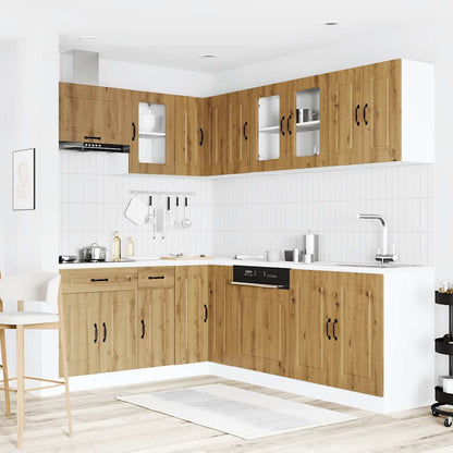 Set Mobili da Cucina 11 pz Kalmar Rovere Artigianale Truciolato - homemem39