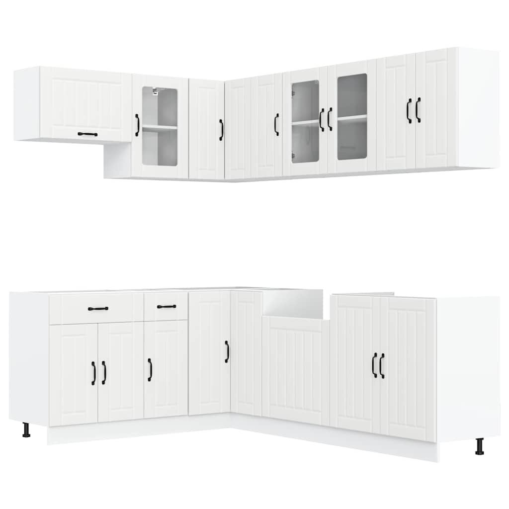 Set Mobili da Cucina 11 pz Lucca Bianchi Legno Multistrato - homemem39