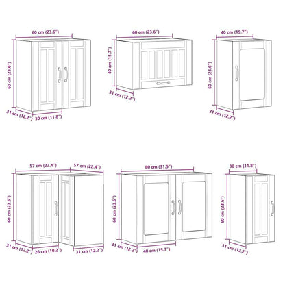 Set Mobili da Cucina 11 pz Lucca Neri Legno Multistrato | homemem39