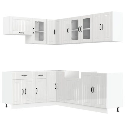 Set Mobili da Cucina 11 pz Lucca Bianchi Lucido in Truciolato - homemem39