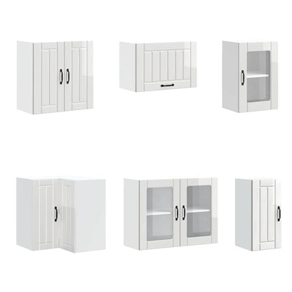 Set Mobili da Cucina 11 pz Lucca Bianchi Lucido in Truciolato - homemem39