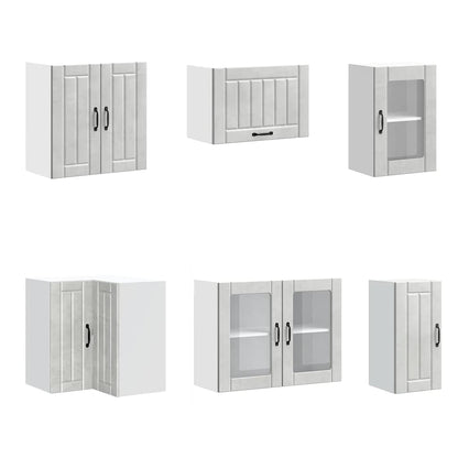 Set Mobili da Cucina 11 pz Lucca Grigio Cemento in Truciolato - homemem39
