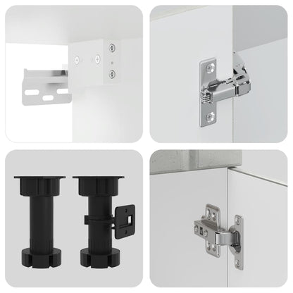 Set Mobili da Cucina 11 pz Lucca Grigio Cemento in Truciolato - homemem39