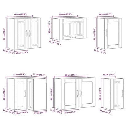 Set Mobili da Cucina 11 pz Lucca Grigio Cemento in Truciolato - homemem39