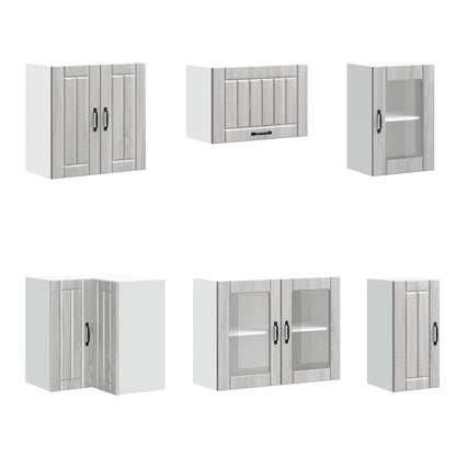 Set Mobili da Cucina 11 pz Lucca Grigio Sonoma in Truciolato - homemem39