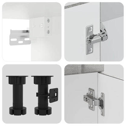 Set Mobili da Cucina 11 pz Lucca Grigio Sonoma in Truciolato - homemem39