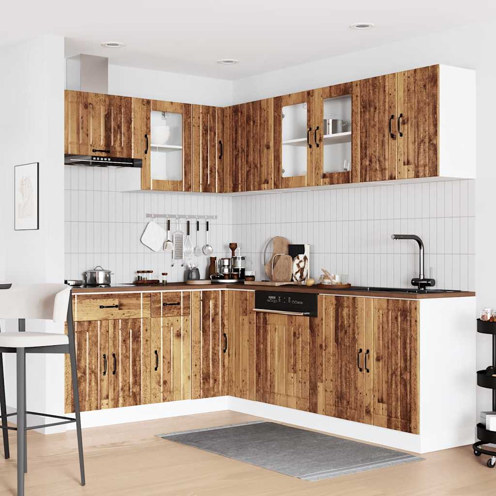 Set Mobili da Cucina 11 pz Lucca Legno Antico in Truciolato - homemem39