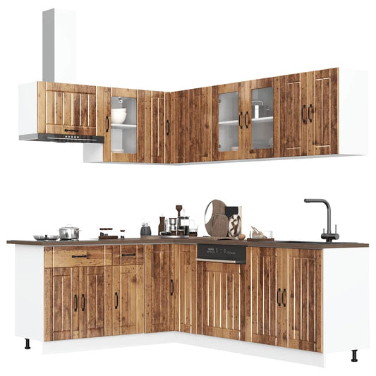 Set Mobili da Cucina 11 pz Lucca Legno Antico in Truciolato - homemem39