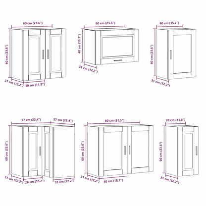 Set Mobili da Cucina 11 pz Porto Bianchi Legno Multistrato | homemem39