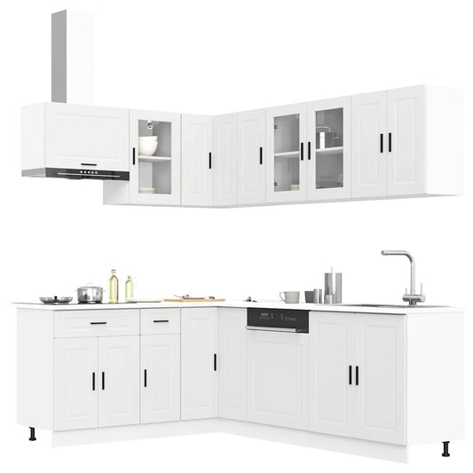 Set Mobili da Cucina 11 pz Porto Bianchi Legno Multistrato - homemem39