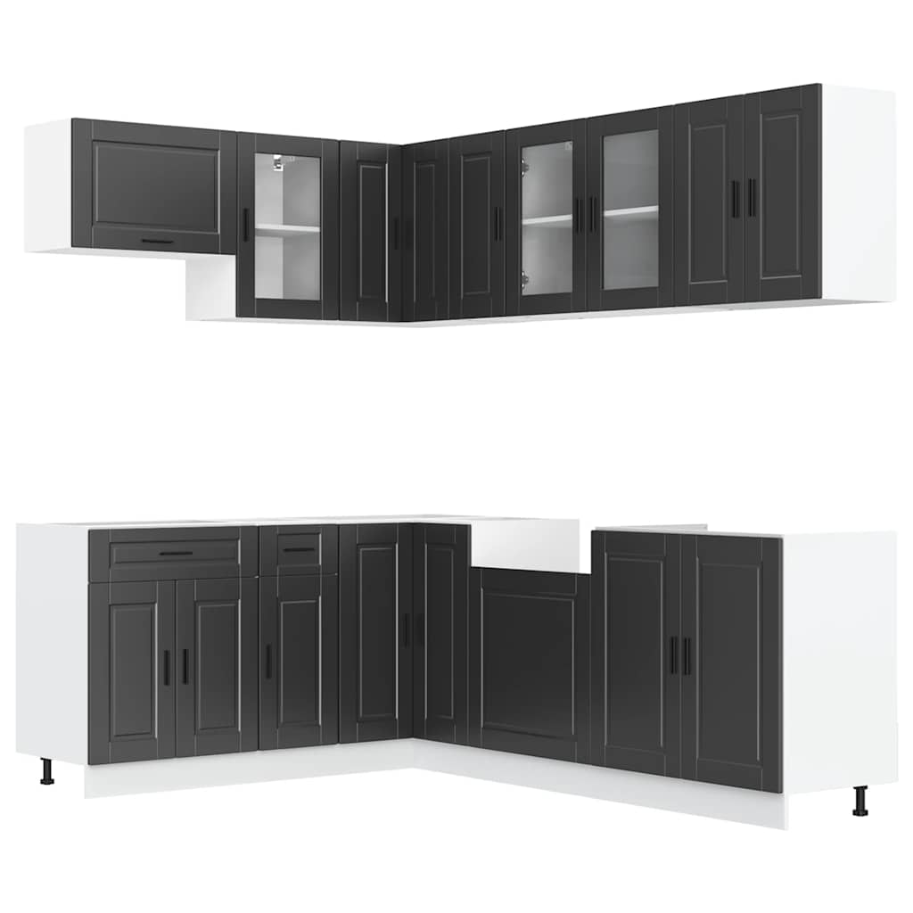Set Mobili da Cucina 11 pz Porto Neri Legno Multistrato - homemem39