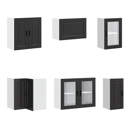 Set Mobili da Cucina 11 pz Porto Neri Legno Multistrato | homemem39