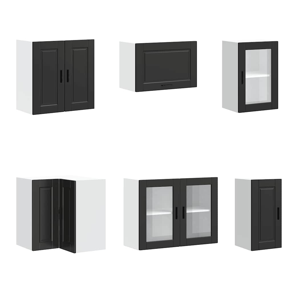 Set Mobili da Cucina 11 pz Porto Neri Legno Multistrato - homemem39