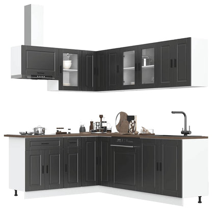 Set Mobili da Cucina 11 pz Porto Neri Legno Multistrato - homemem39