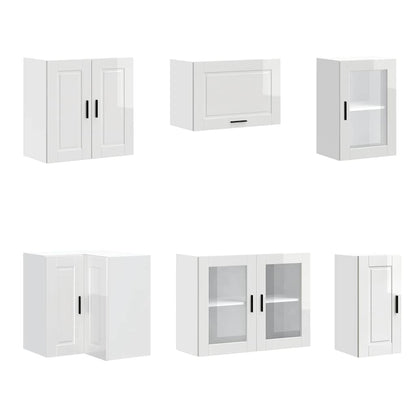 Set Mobili da Cucina 11 pz Porto Bianchi Lucido in Truciolato - homemem39