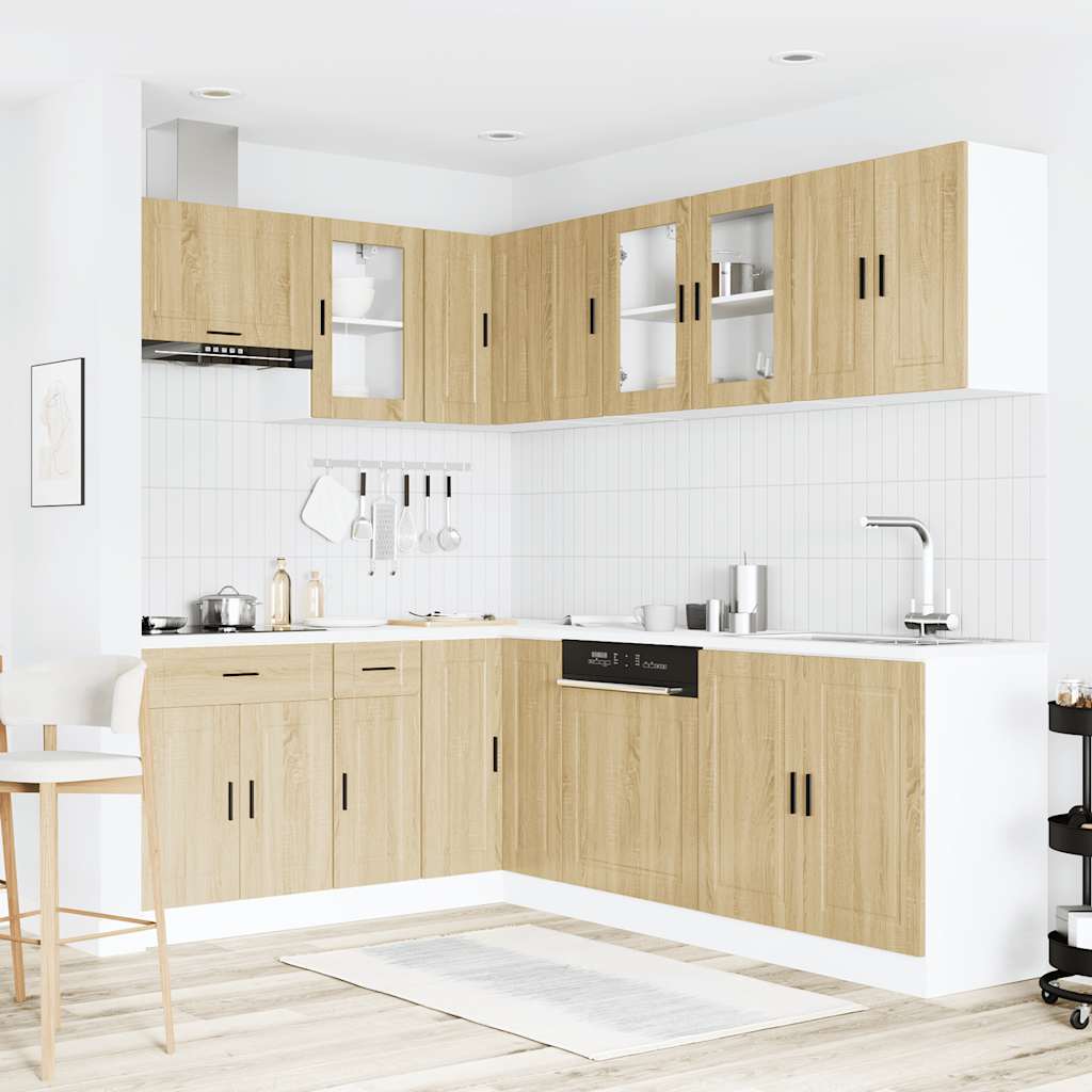 Set Mobili da Cucina 11 pz Porto Rovere Sonoma in Truciolato - homemem39