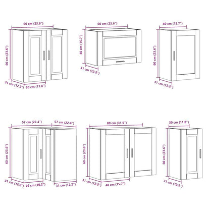 Set Mobili da Cucina 11 pz Porto Rovere Sonoma in Truciolato - homemem39