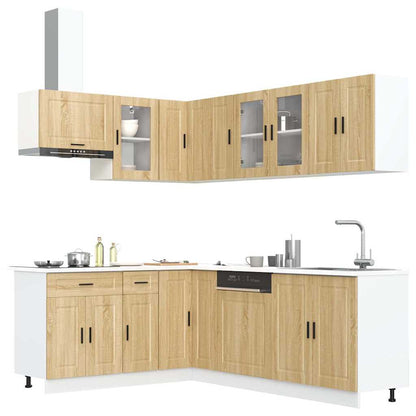 Set Mobili da Cucina 11 pz Porto Rovere Sonoma in Truciolato - homemem39