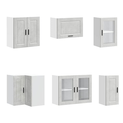 Set Mobili da Cucina 11 pz Porto Grigio Cemento in Truciolato - homemem39