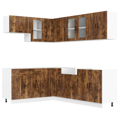 Set Mobili da Cucina 11 pz Porto Rovere Fumo in Truciolato - homemem39