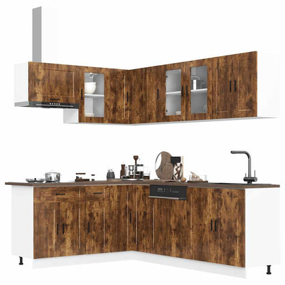 Set Mobili da Cucina 11 pz Porto Rovere Fumo in Truciolato - homemem39