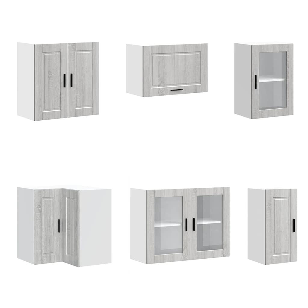 Set Mobili da Cucina 11 pz Porto Grigio Sonoma in Truciolato - homemem39