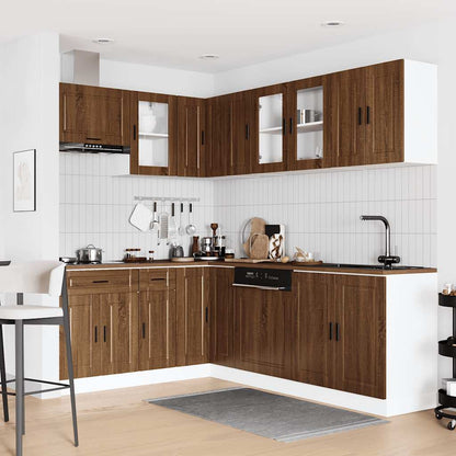 Set Mobili da Cucina 11 pz Porto Rovere Marrone in Truciolato | homemem39