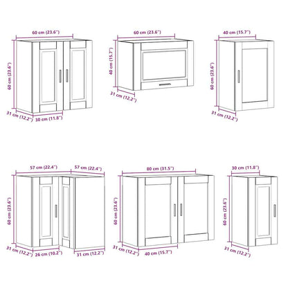 Set Mobili da Cucina 11 pz Porto Rovere Marrone in Truciolato | homemem39