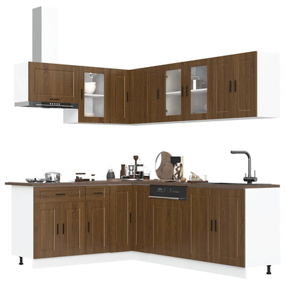 Set Mobili da Cucina 11 pz Porto Rovere Marrone in Truciolato | homemem39