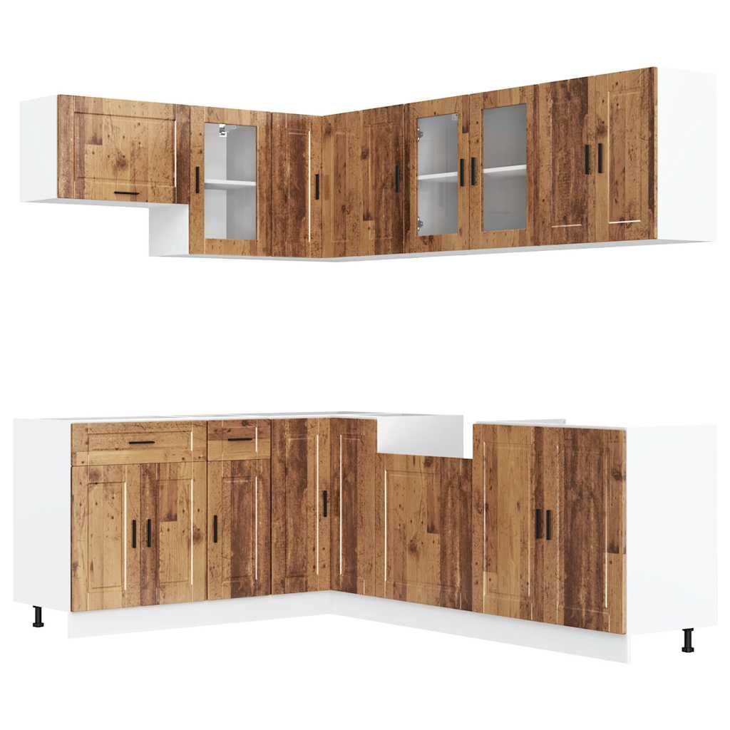 Set Mobili da Cucina 11 pz Porto Legno Antico in Truciolato - homemem39