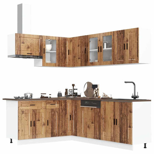 Set Mobili da Cucina 11 pz Porto Legno Antico in Truciolato - homemem39