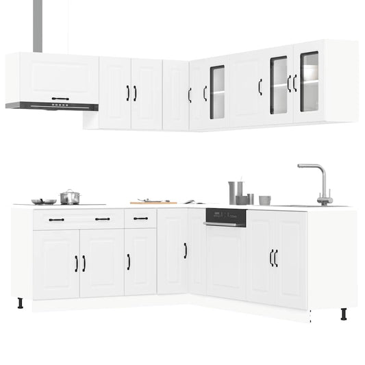 Set Mobili da Cucina 11 pz Kalmar Bianchi Legno Multistrato - homemem39