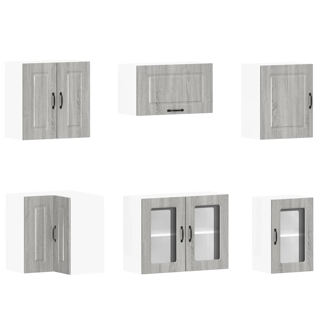 Set Mobili da Cucina 11 pz Kalmar Grigio Sonoma in Truciolato - homemem39