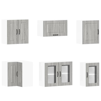 Set Mobili da Cucina 11 pz Kalmar Grigio Sonoma in Truciolato - homemem39