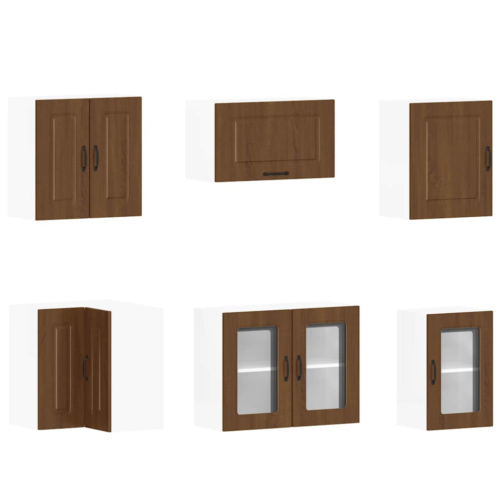 Set Mobili da Cucina 11 pz Kalmar Rovere Marrone in Truciolato | homemem39