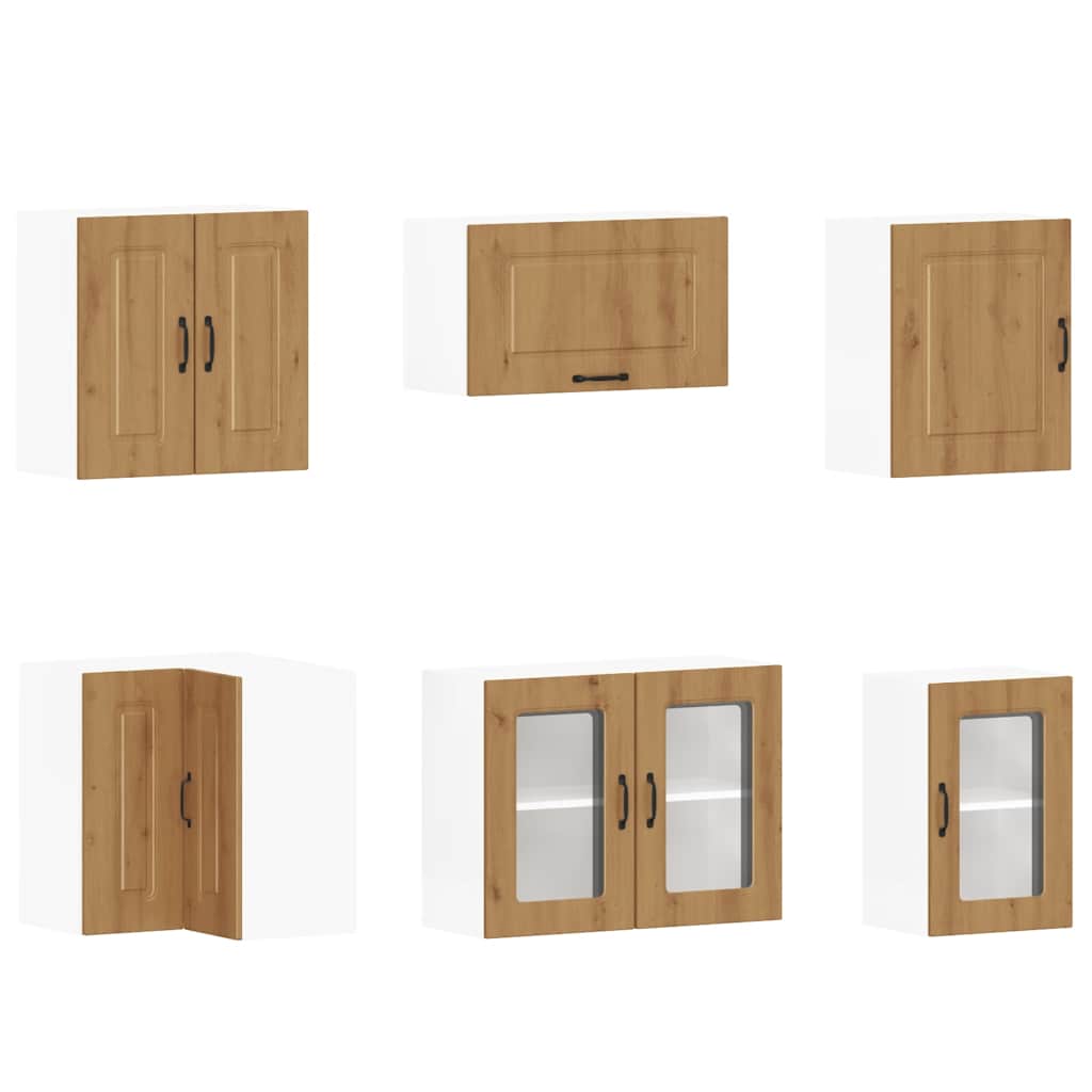Set Mobili da Cucina 11 pz Kalmar Rovere Artigianale Truciolato | homemem39