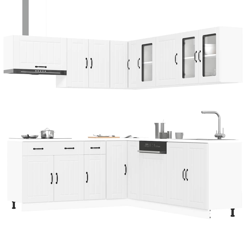 Set Mobili da Cucina 11 pz Lucca Bianchi Legno Multistrato - homemem39