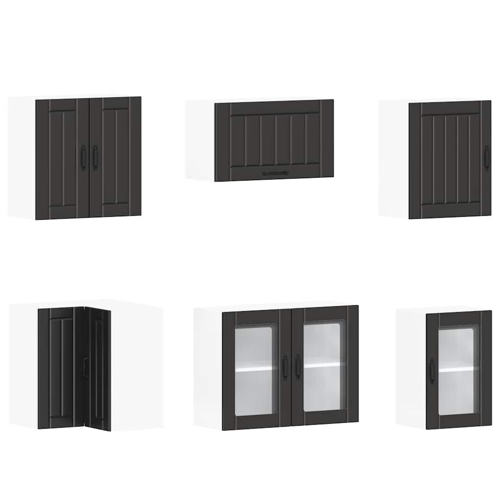 Set Mobili da Cucina 11 pz Lucca Neri Legno Multistrato - homemem39