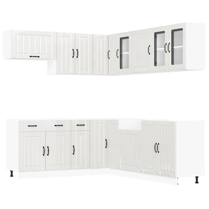 Set Mobili da Cucina 11 pz Lucca Bianchi Lucido in Truciolato - homemem39