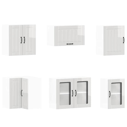 Set Mobili da Cucina 11 pz Lucca Bianchi Lucido in Truciolato | homemem39