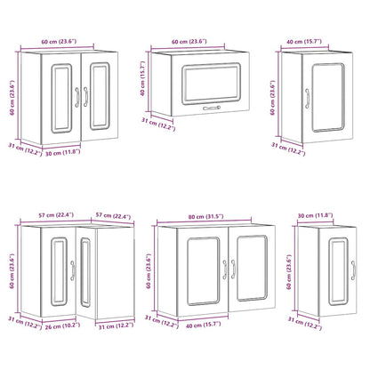 Set Mobili da Cucina 11 pz Lucca Rovere Sonoma in Truciolato - homemem39